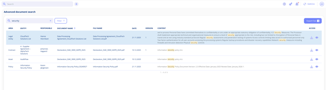Advanced search content search