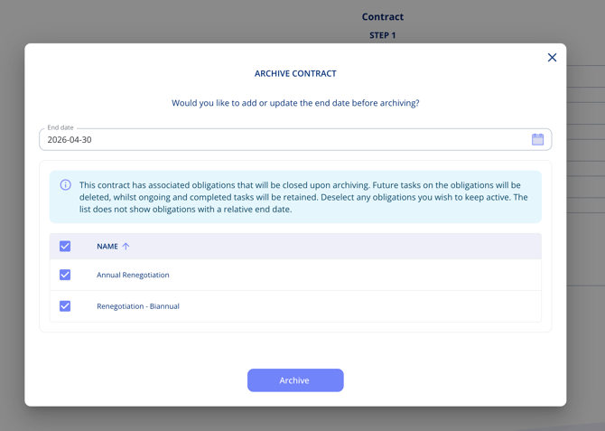Archive contract