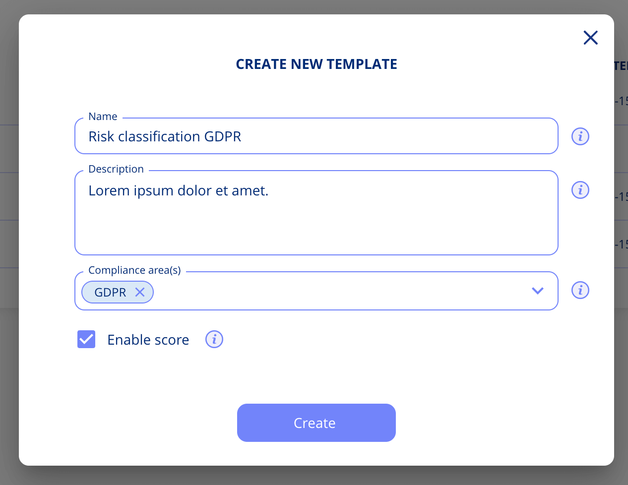 Code Classification Form Template Create a classification template (Vendor and asset)