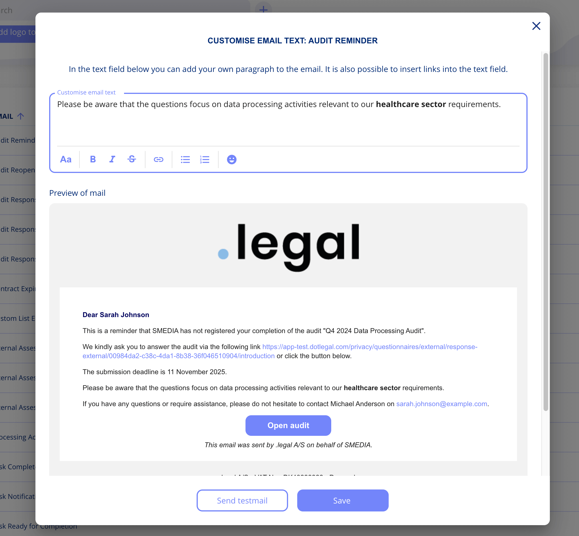 Add Custom Text to Emails