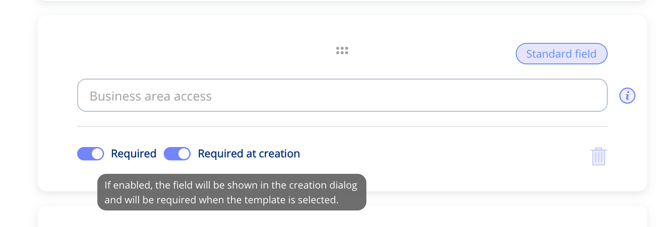Required at creation
