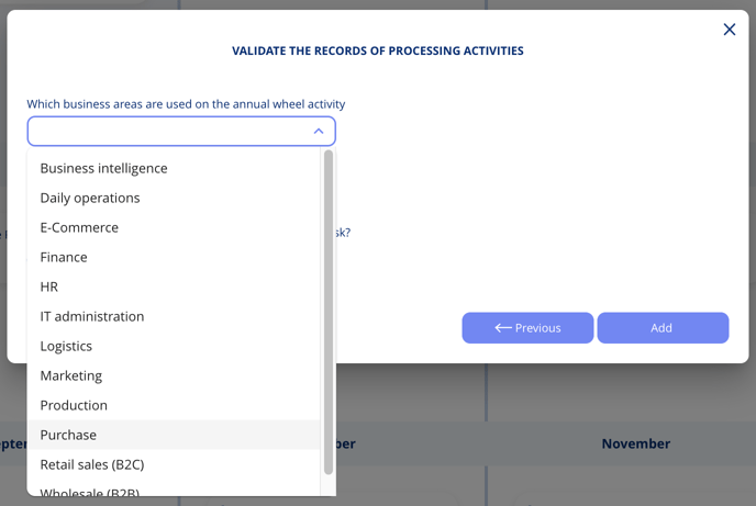 Choosing a responsible for an annual wheel activity