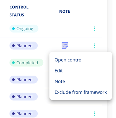 Control overflow menu