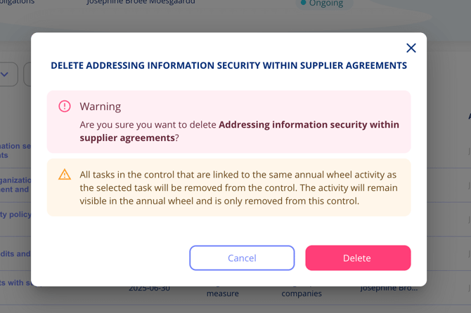 Remove task from control 1