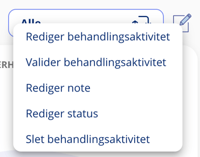 Redigér behandlingsaktivitet