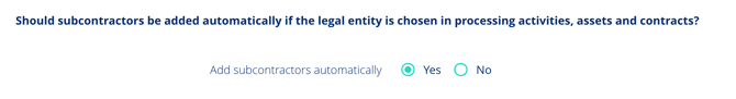 automated registration of subprocessesors