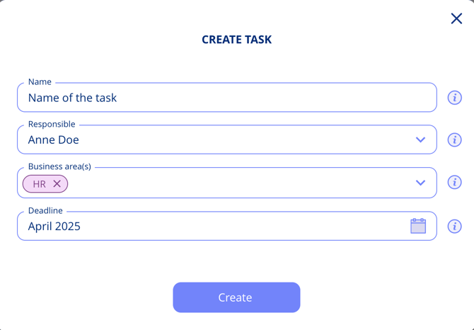create task dialogue